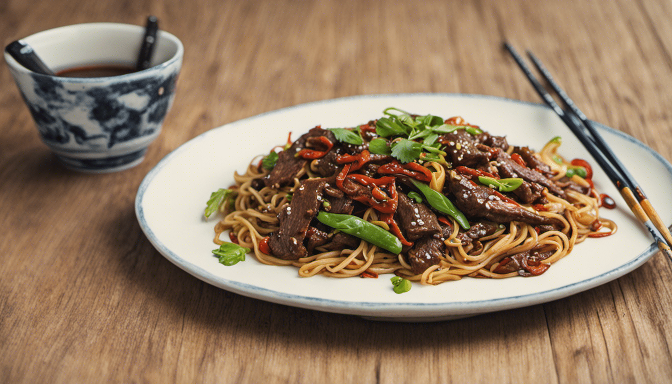 Sichuan Beef Stir Fry Noodles