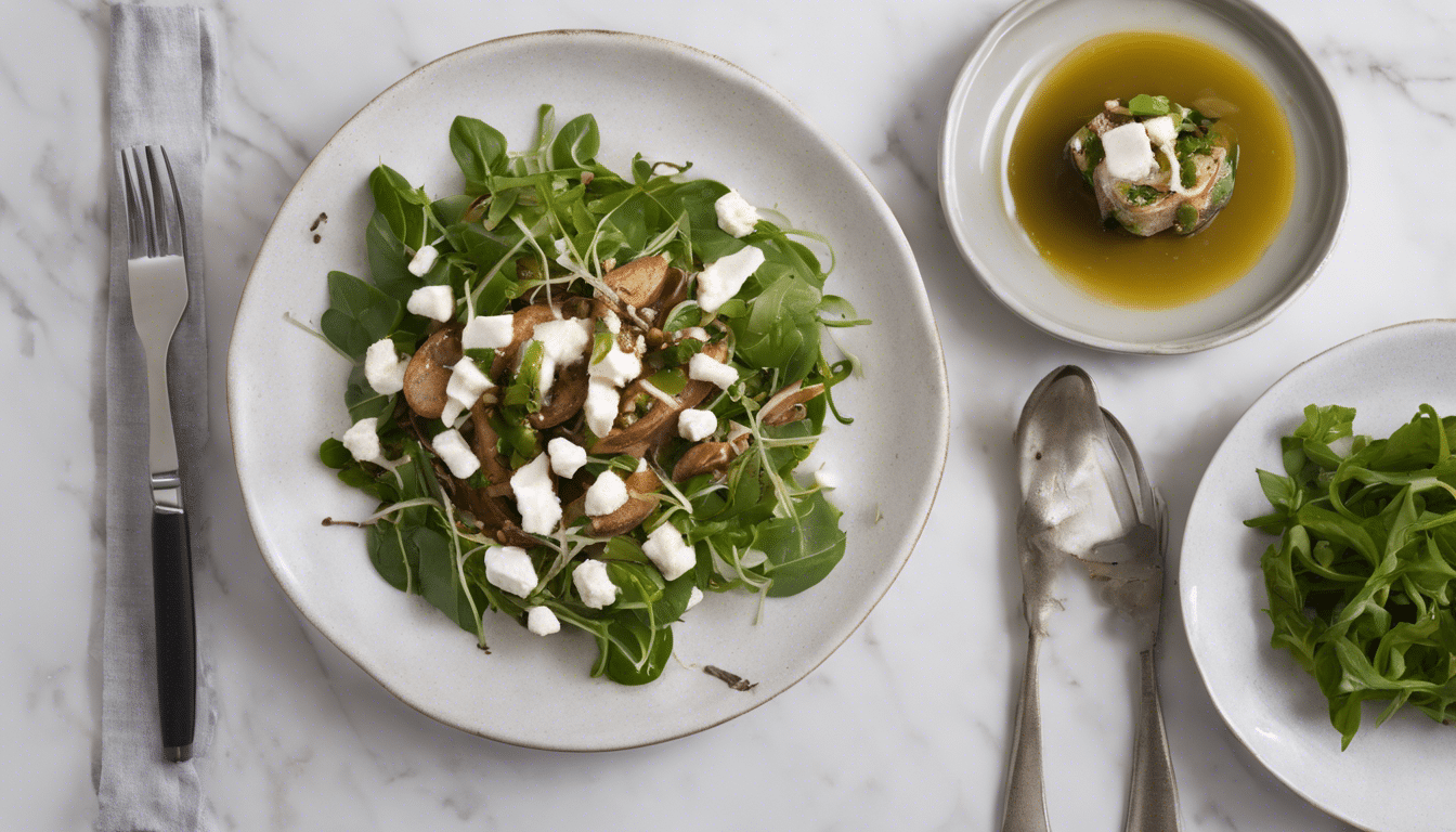 Skirret Salad with Goat Cheese