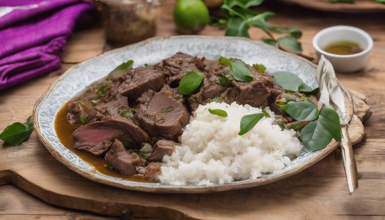 Slow-Cooked Beef with West Indian Bay Leaf
