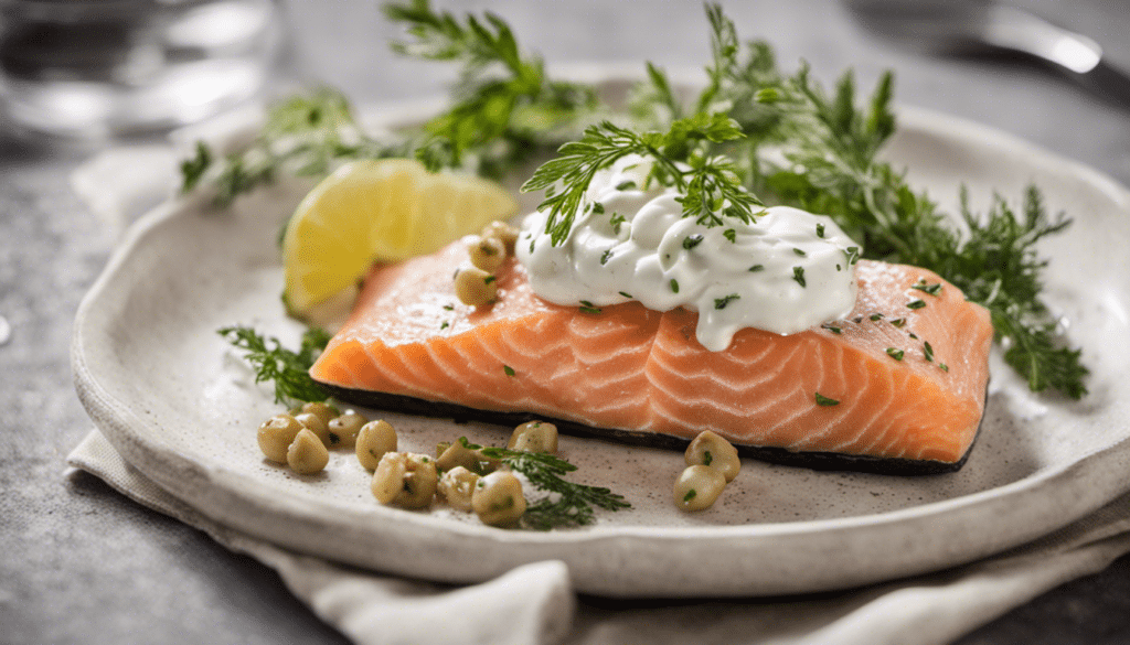 Smoked Salmon with Angelica and Creme Fraiche