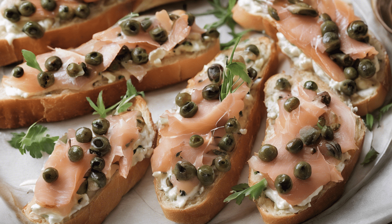 Smoked Trout and Caper Crostini