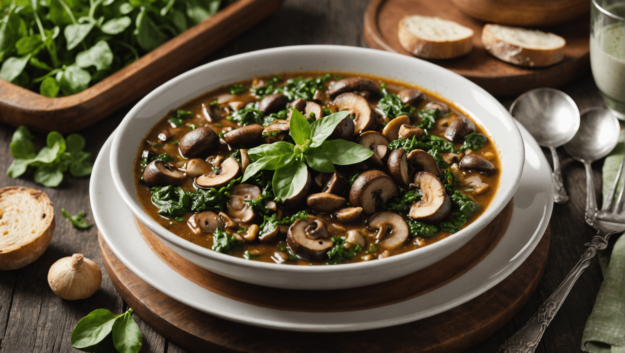 Sorrel and Mushroom Stew