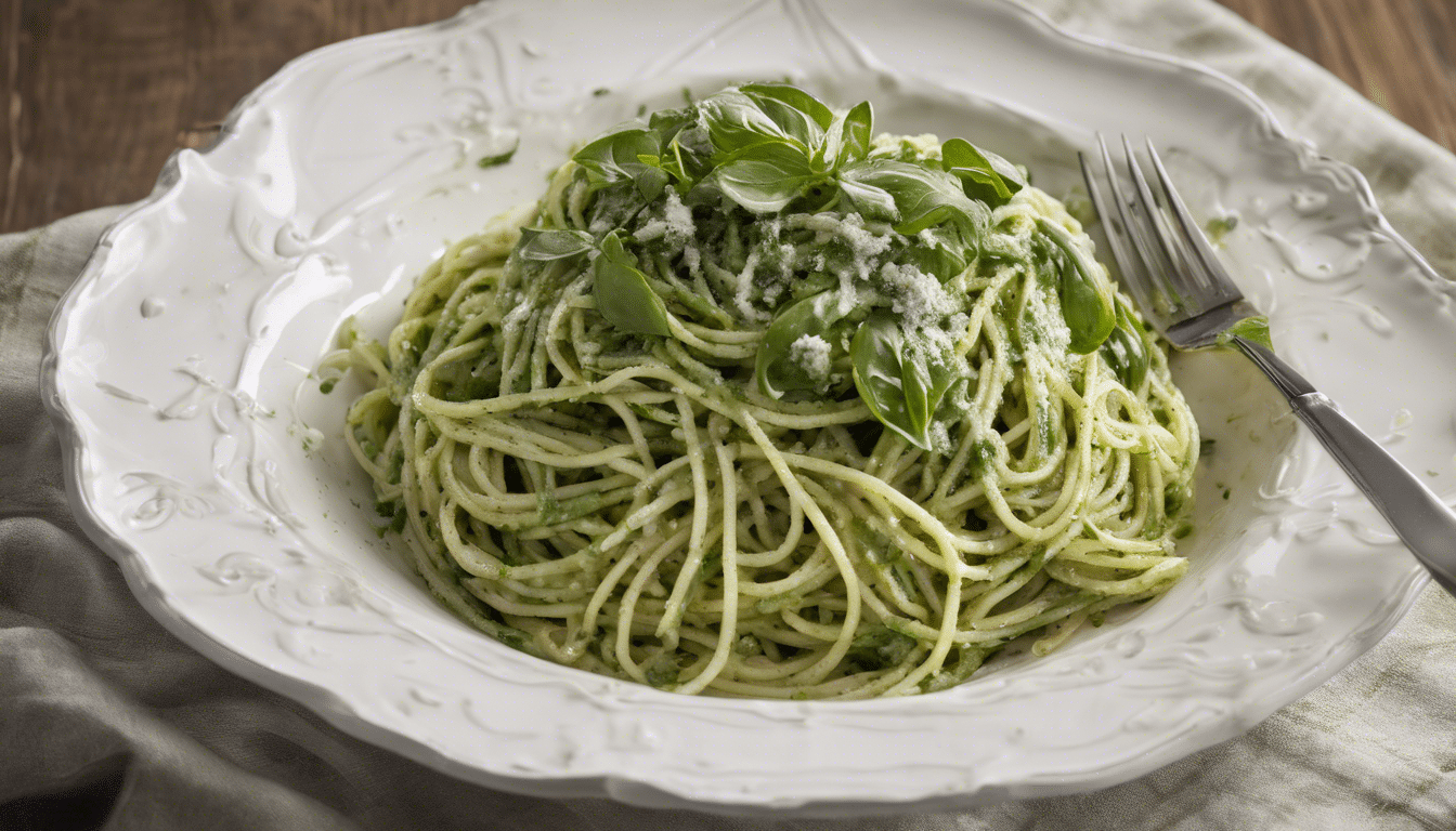 Spaghetti with Arugula Pesto