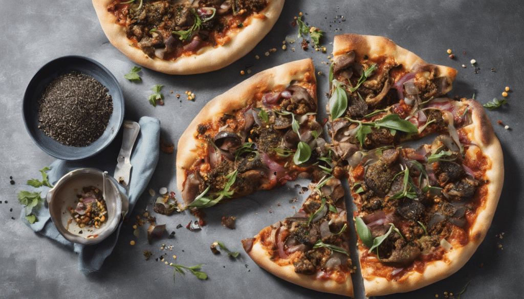 Spiced Lamb Pizza with Nigella Seeds