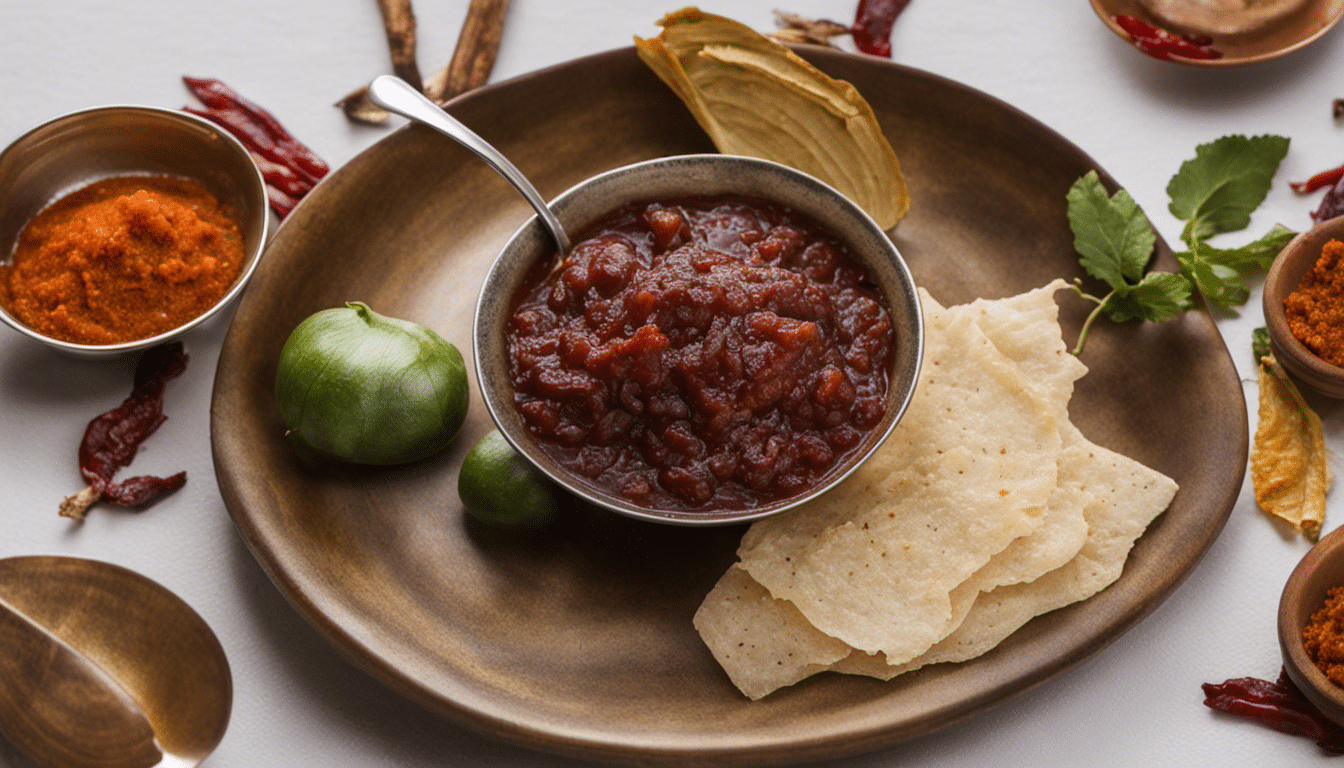 Spiced momordica cochinchinensis chutney