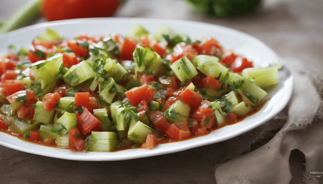 Spicy Celery Leaf and Tomato Salsa