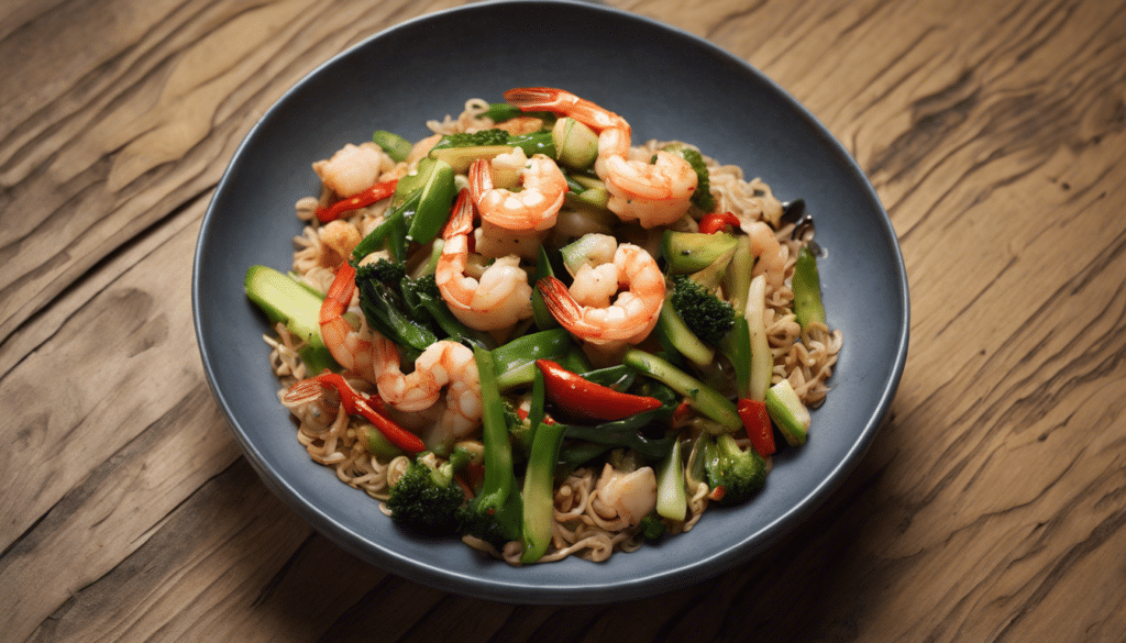 Spicy Chaya and Shrimp Stir Fry