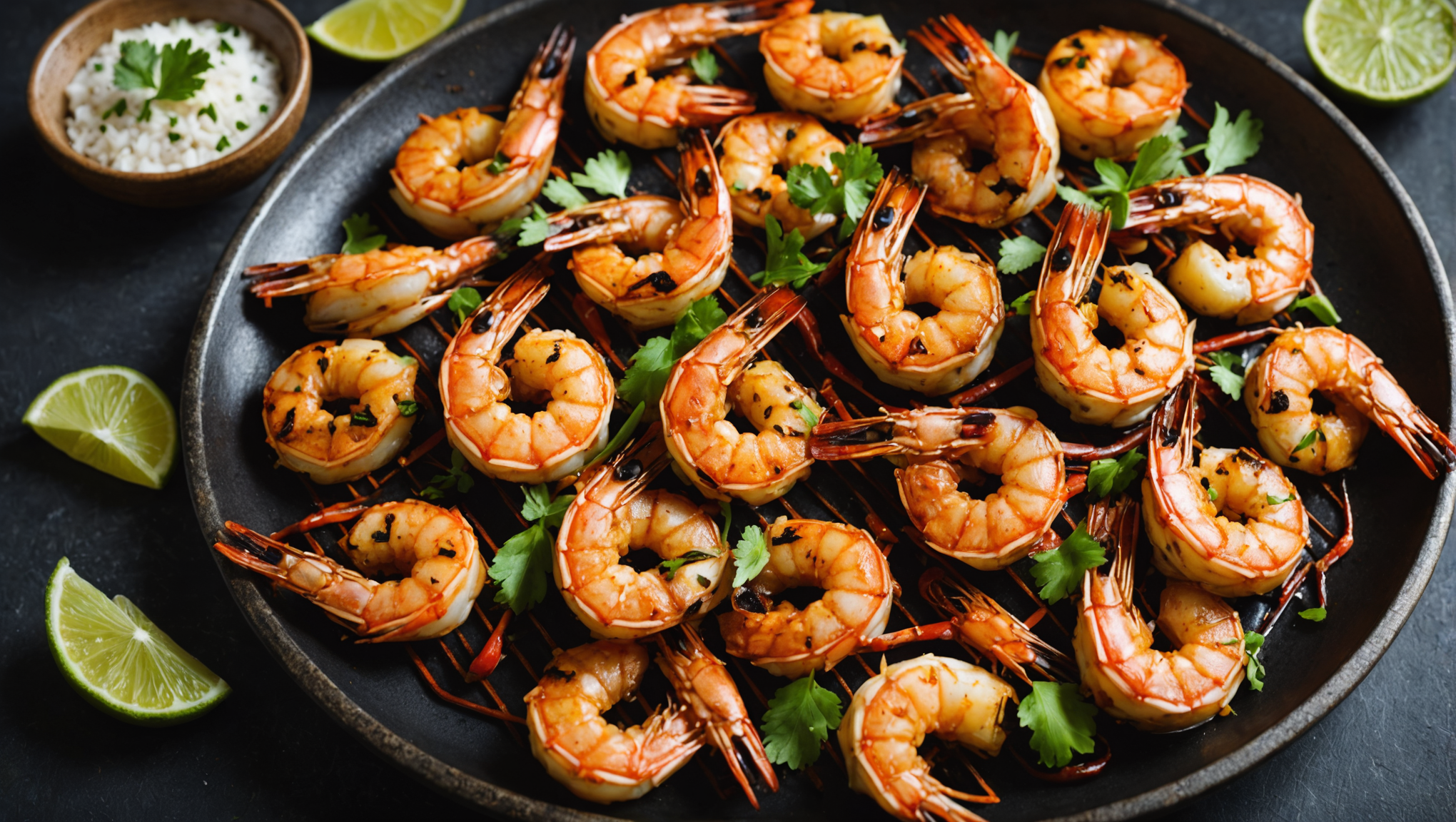 Spicy Lesser Galangal Grilled Prawns