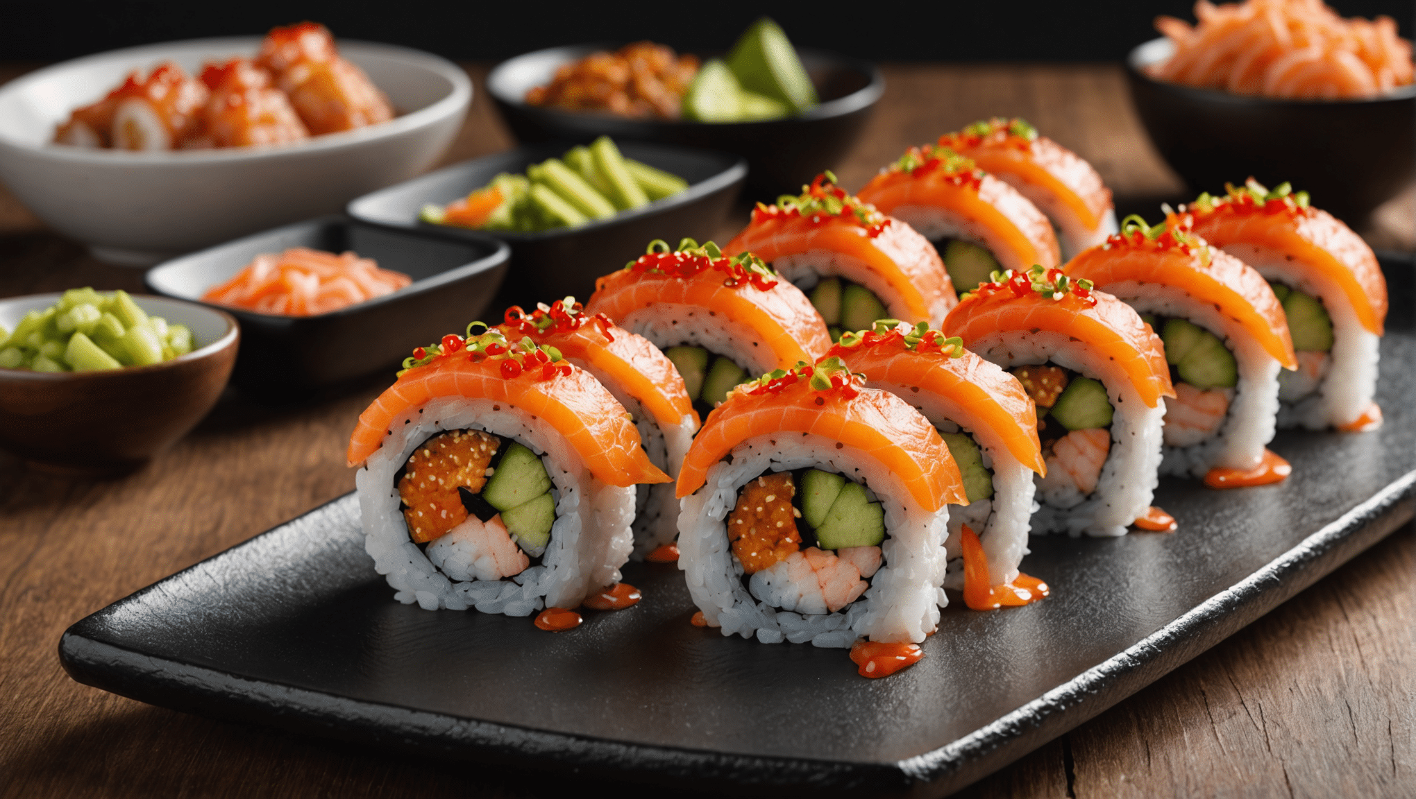 Spicy Mozuku Sushi Roll