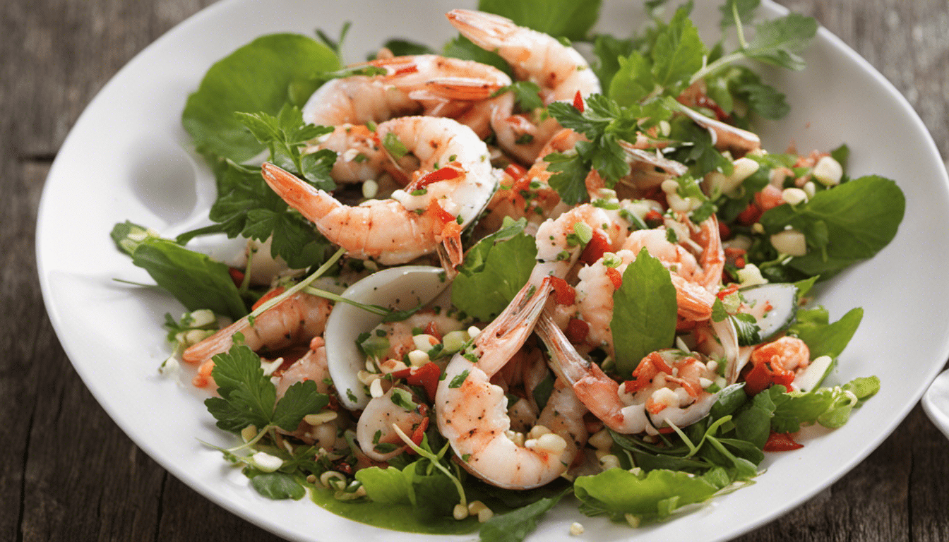 Spicy Seafood and Herb Salad
