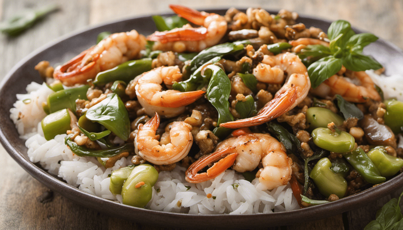 Spicy Stir-Fried Seafood with Basil and Green Chili