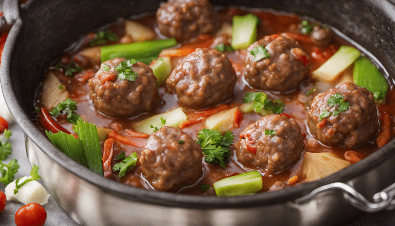 Spicy Szechuan Meatball Hot Pot