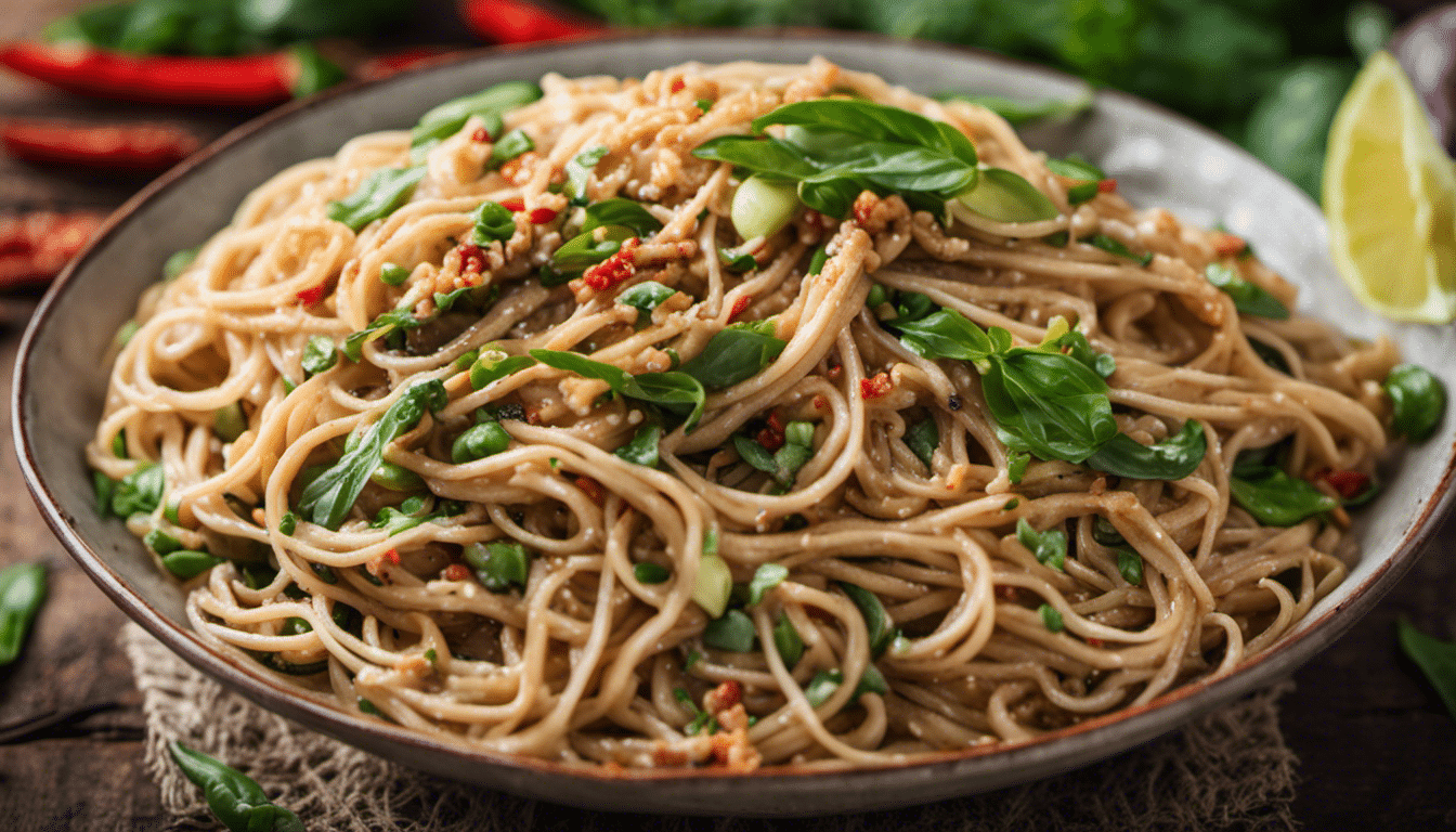 Spicy Thai Basil Noodles