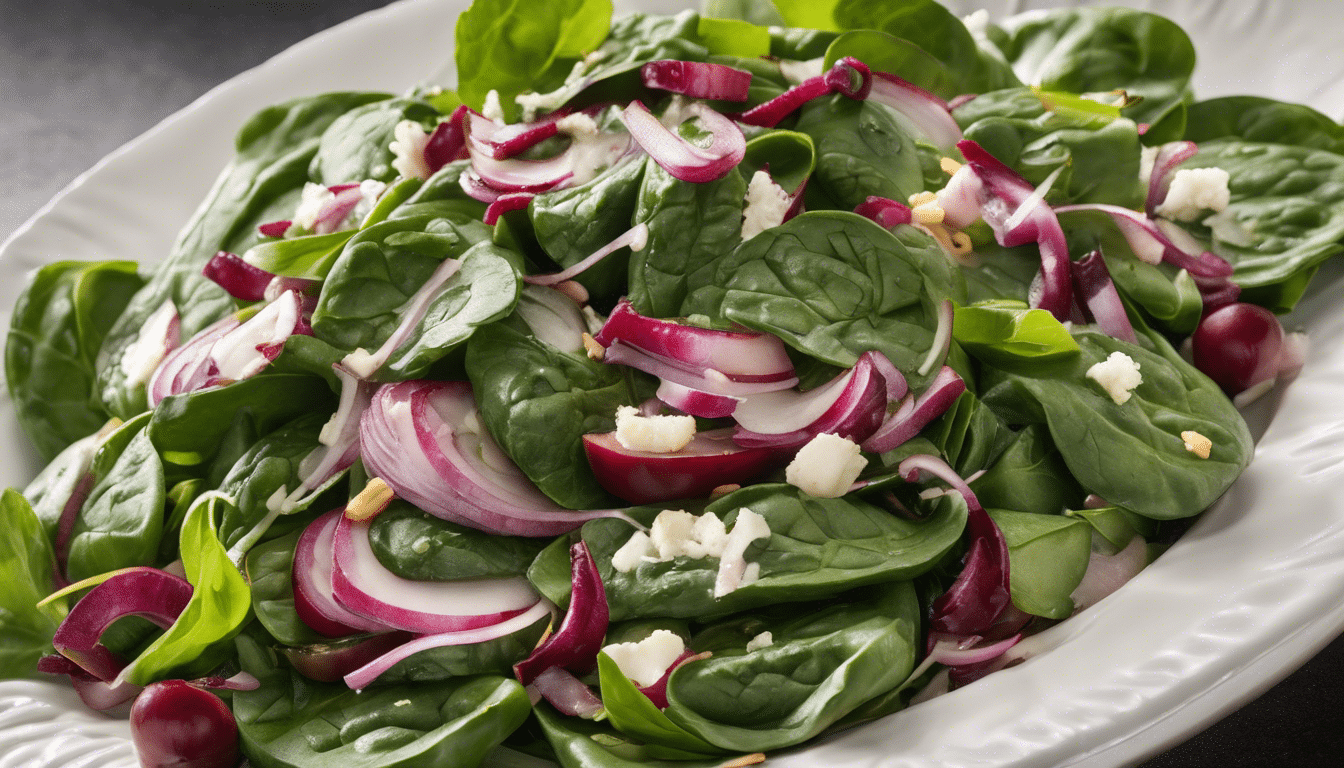 Spinach Salad with Torpedo Onions