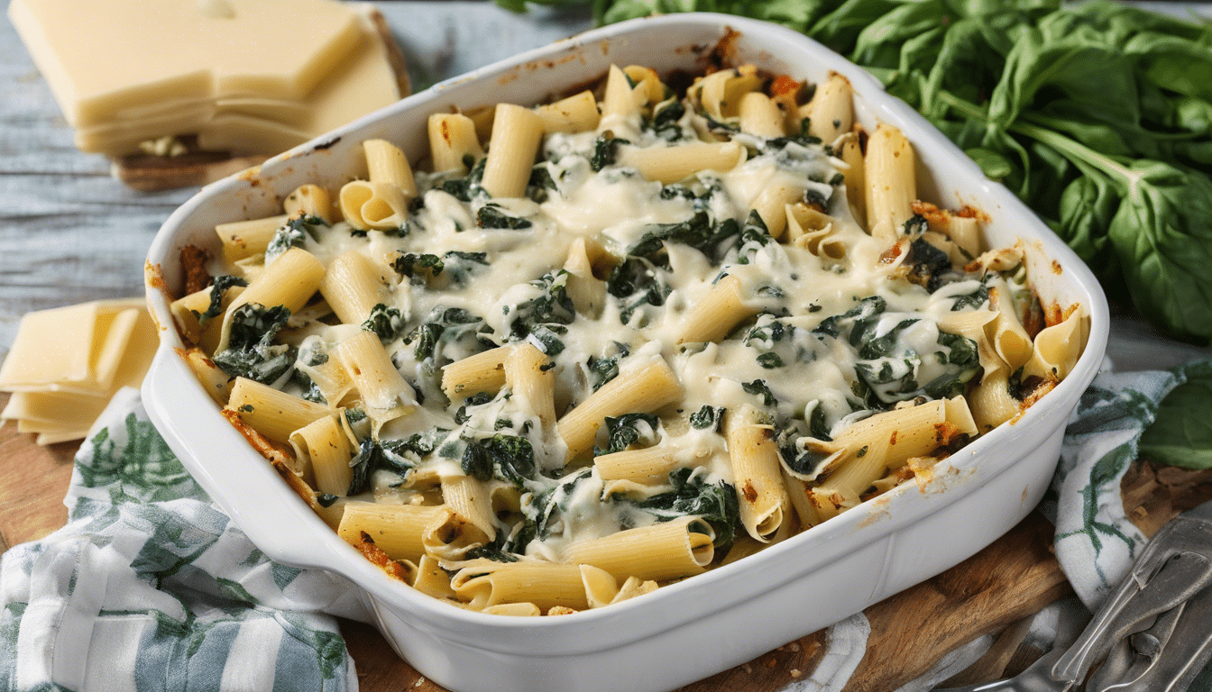 Spinach and Artichoke Baked Pasta