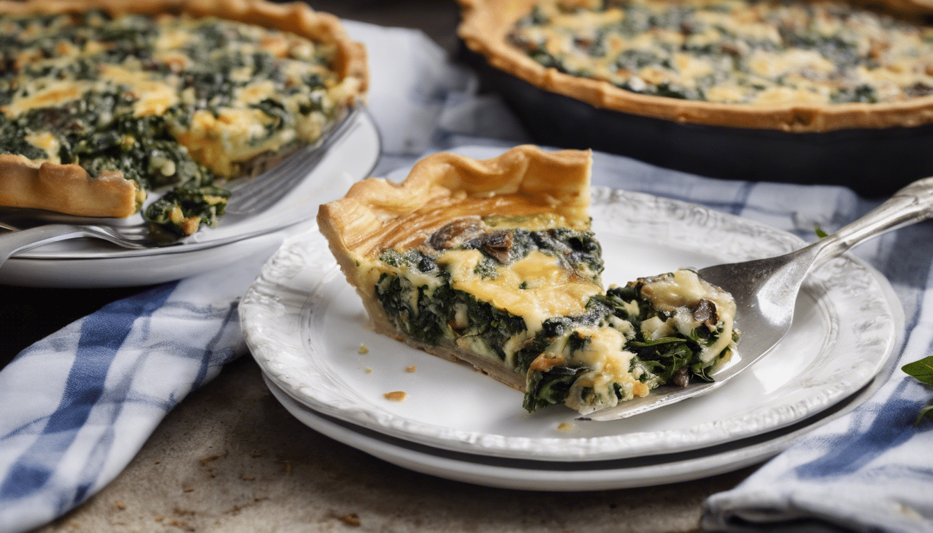 Spinach and Cepes Quiche