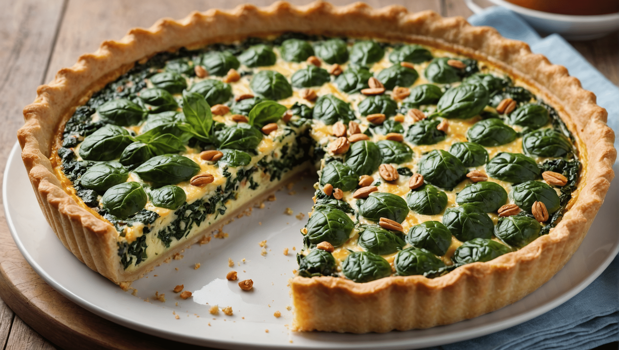 Spinach and Nutmeg Quiche