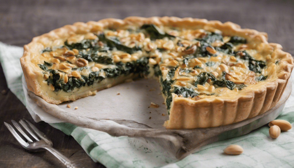 Spinach and Pine Nut Quiche