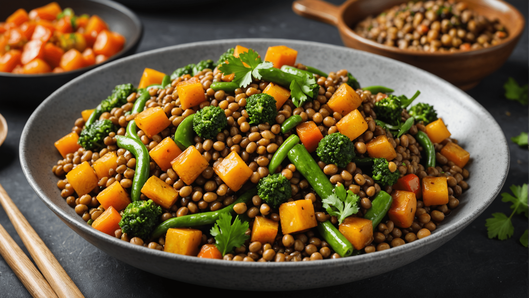 Spine Gourd Stir Fry with Lentils