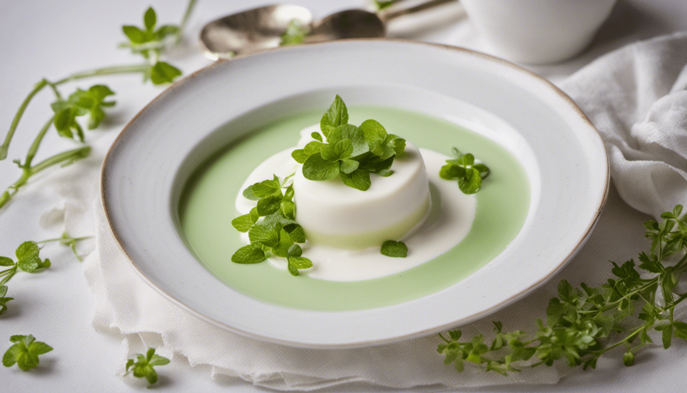 Spring Panna Cotta with Sweet Woodruff