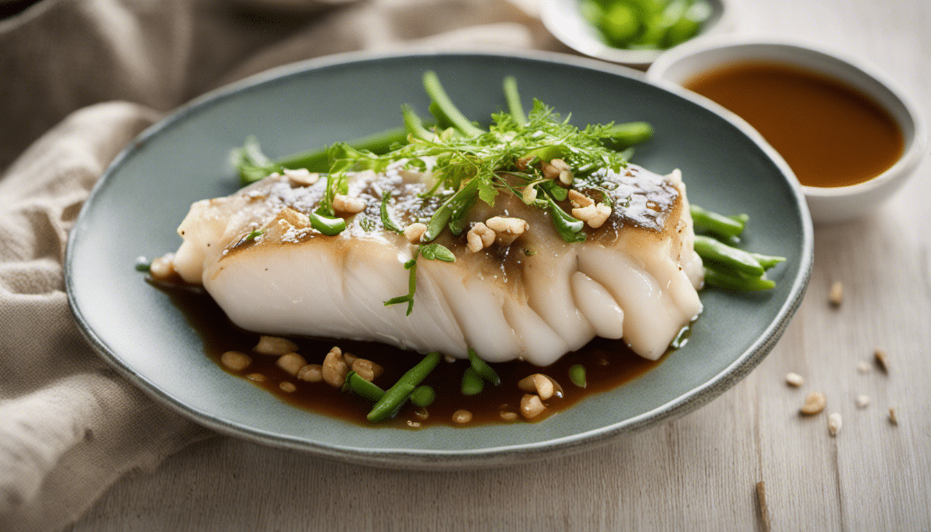 Steamed Cod with Ginger Soy Dressing