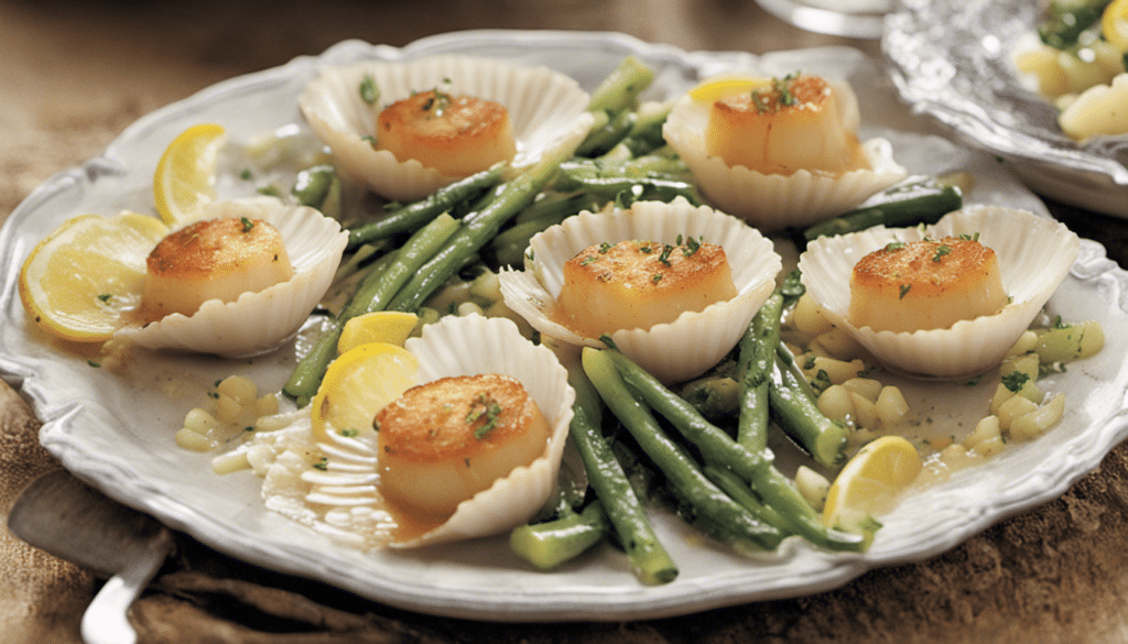 Steamed Scallops with Buttered Vegetables