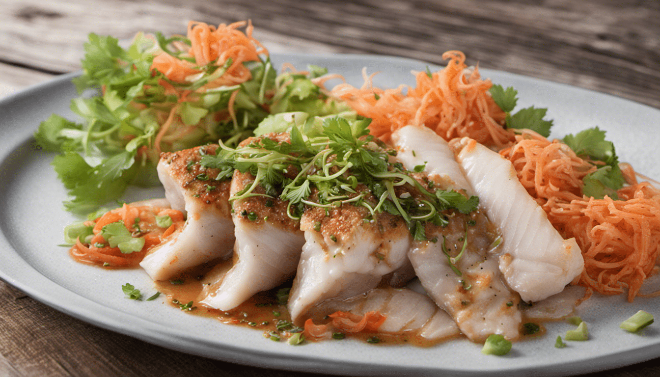 Steamed Snapper with Kimchi Dressing