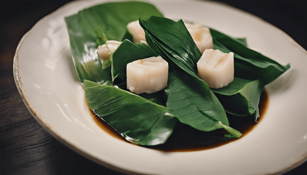 Steamed Taro Leaves with Garlic and Soy Sauce