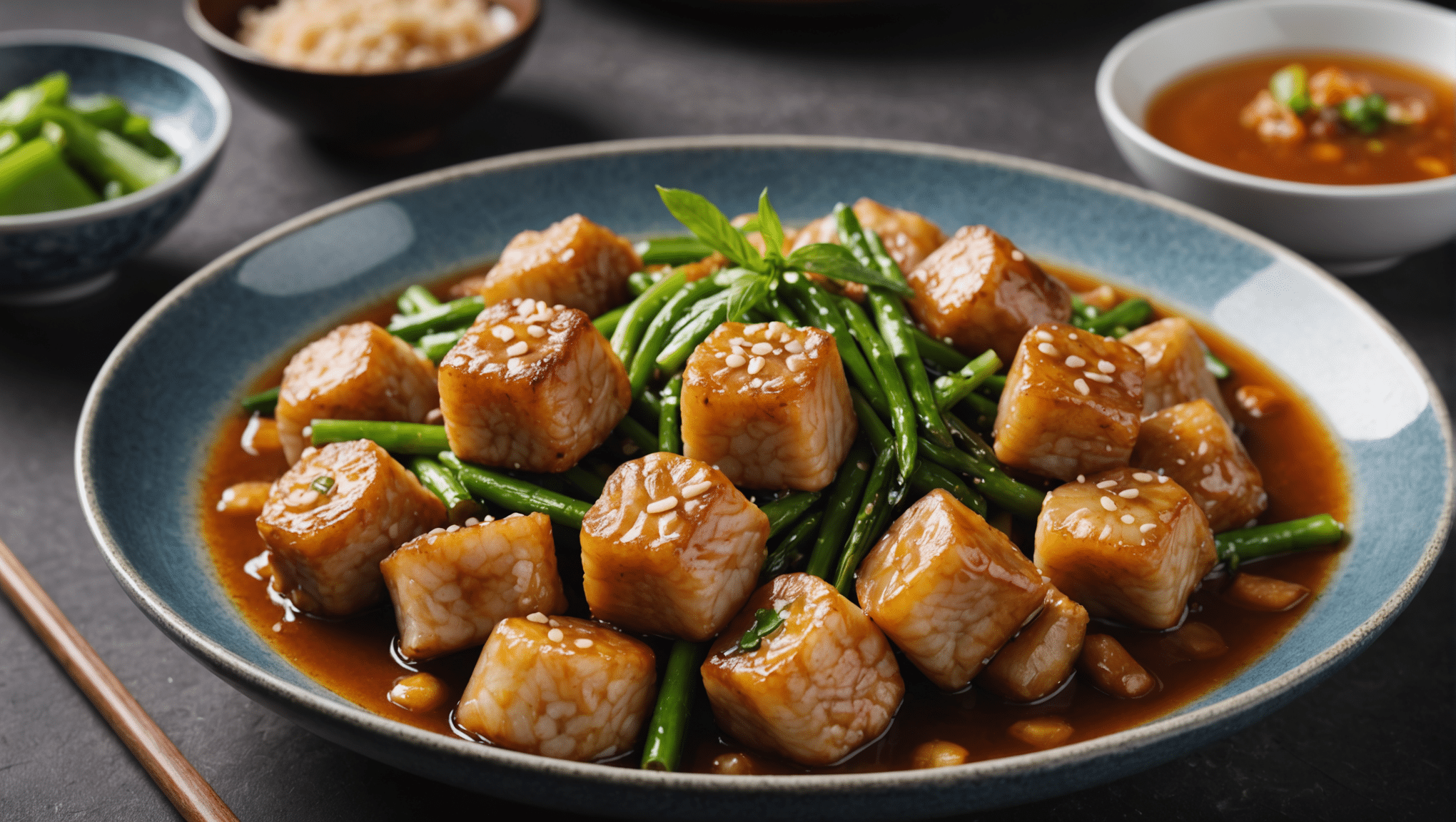 Steamed Tofu with Vegetarian Scallops