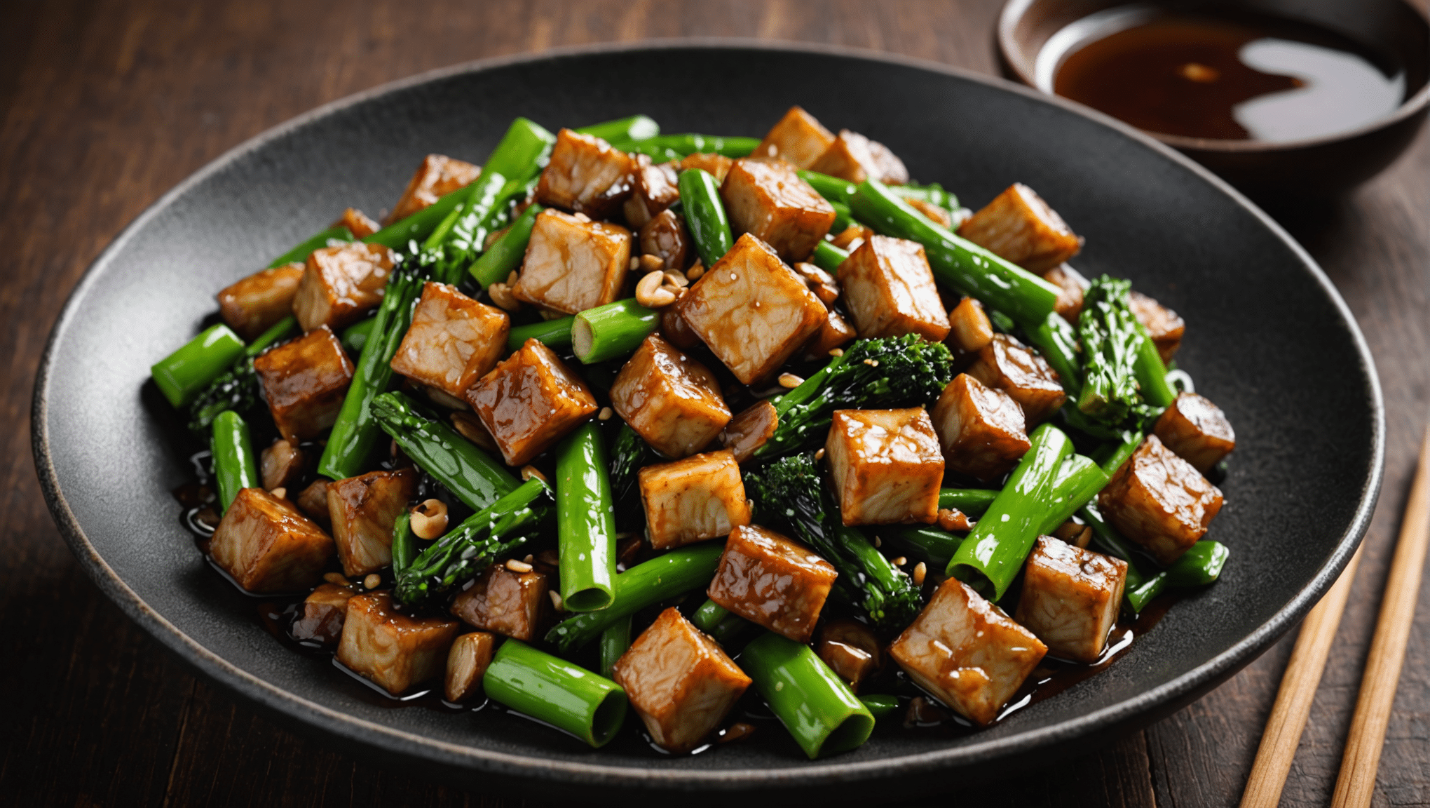 Stir-Fried Chaya with Garlic and Soy Sauce