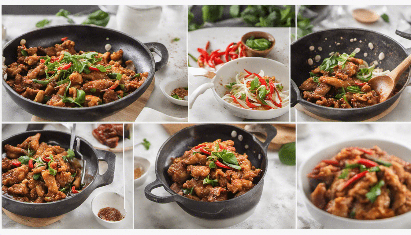 Stir-Fried Chicken with Perilla and Red Chili