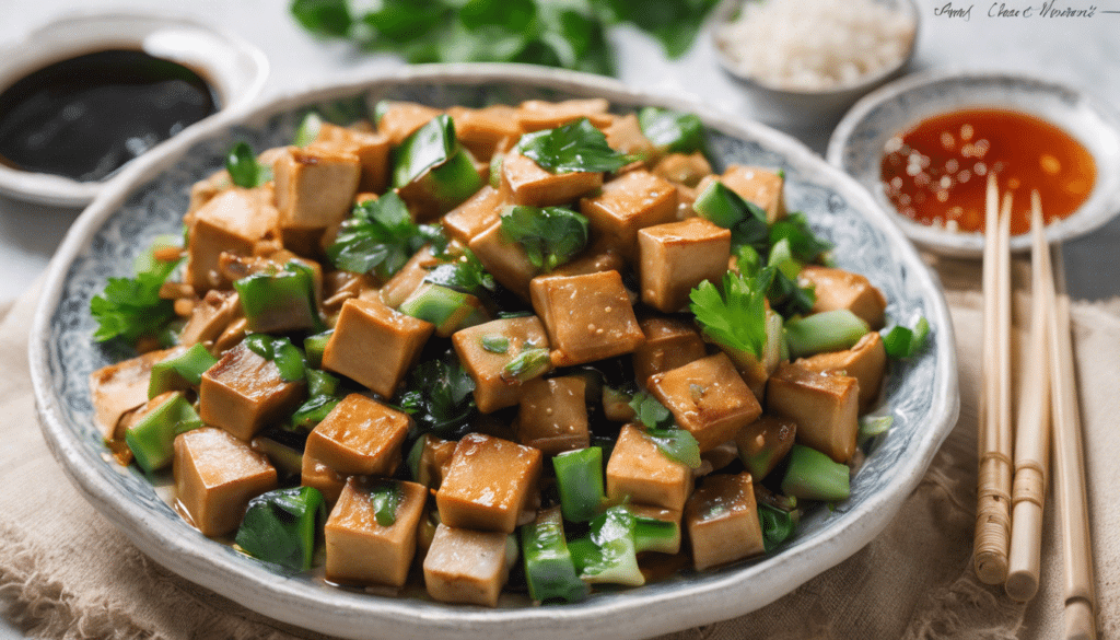 Stir Fried Chinese Mallow with Tofu
