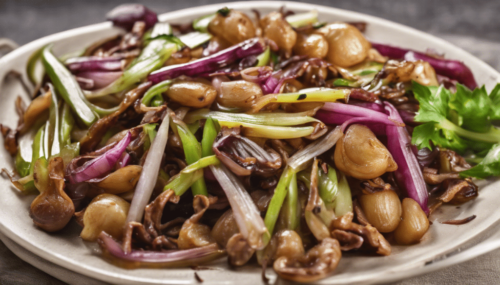 Stir Fried Egyptian Onions