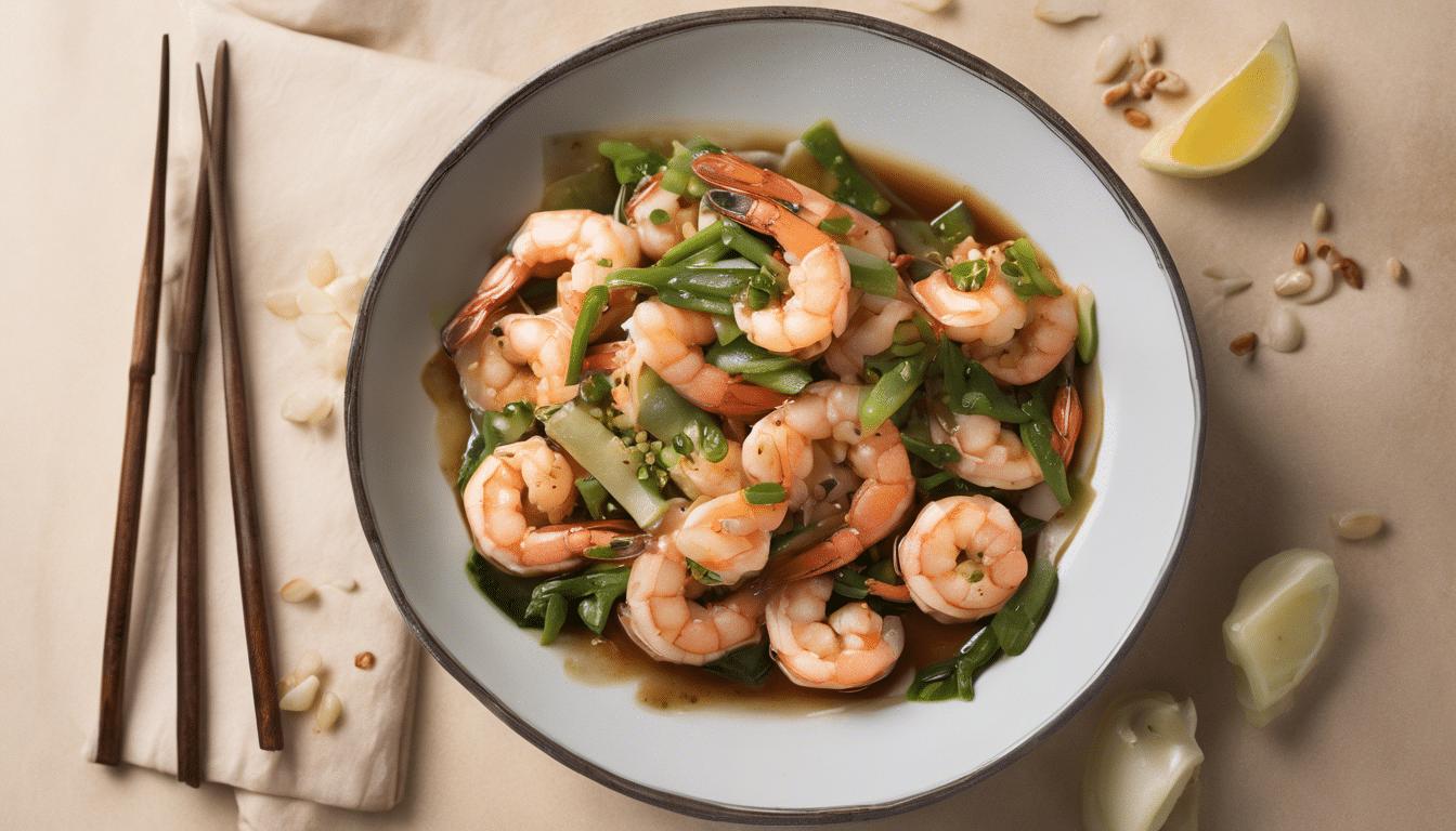 Stir-Fried Shrimp with Paracress and Garlic