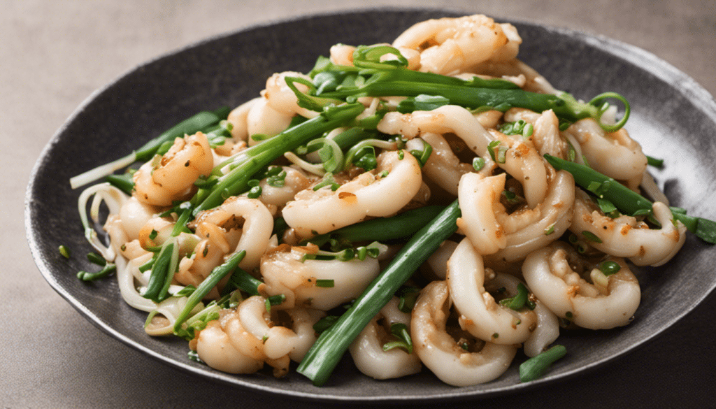 Stir-Fried Squid with Garlic Chives
