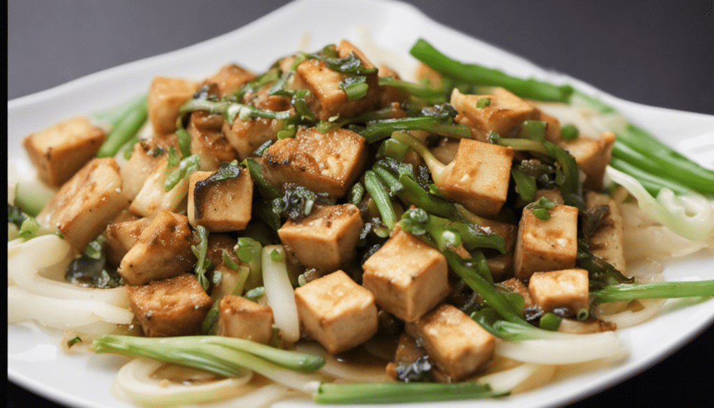 Stir Fried Welsh Onions with Tofu