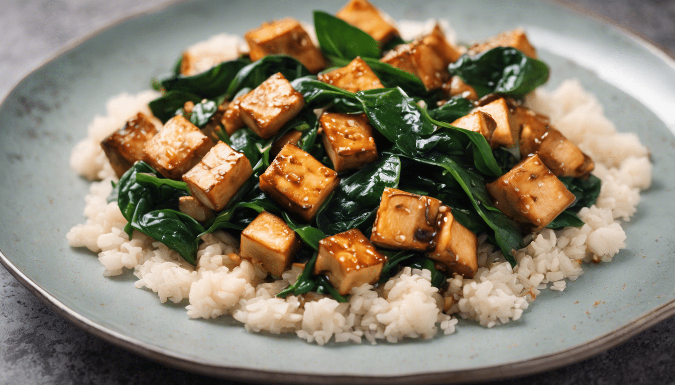 Delicious Stir Fry Tofu with New Zealand Spinach