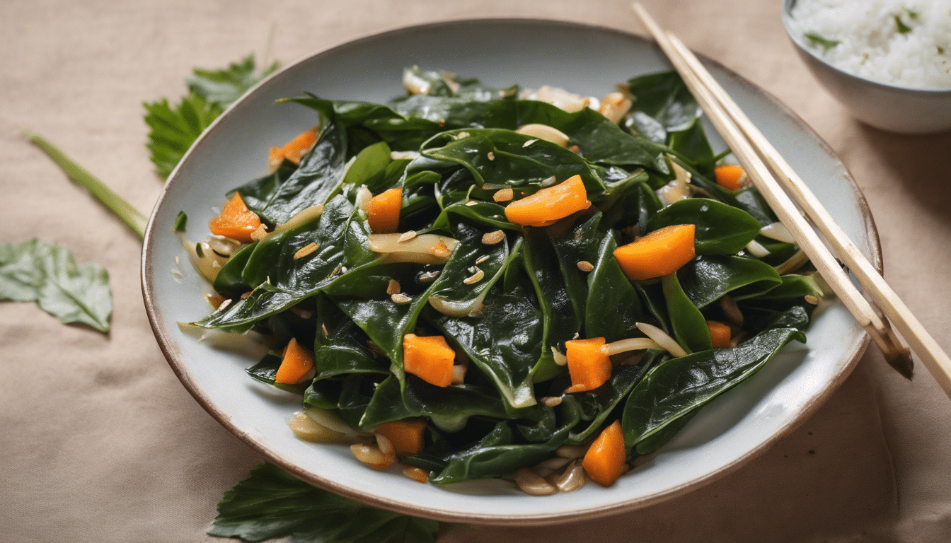 Stir-fried Papaya Leaves with Garlic