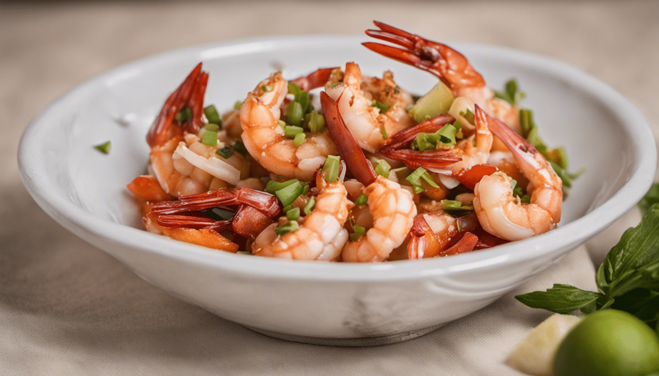 Stir-fried shrimp with Gac fruit