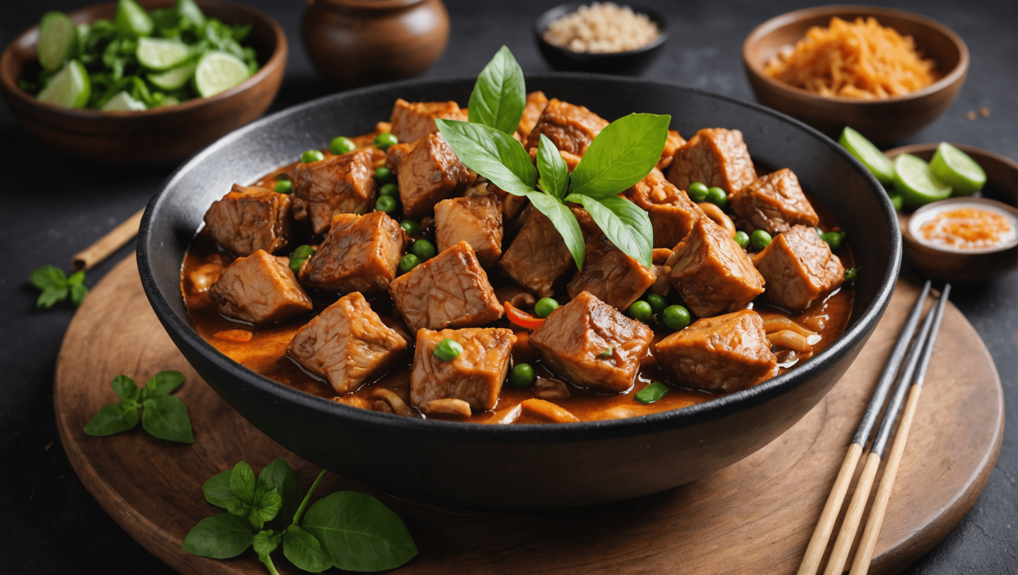 Stir-Fried Coconut Milk with Crispy Pork