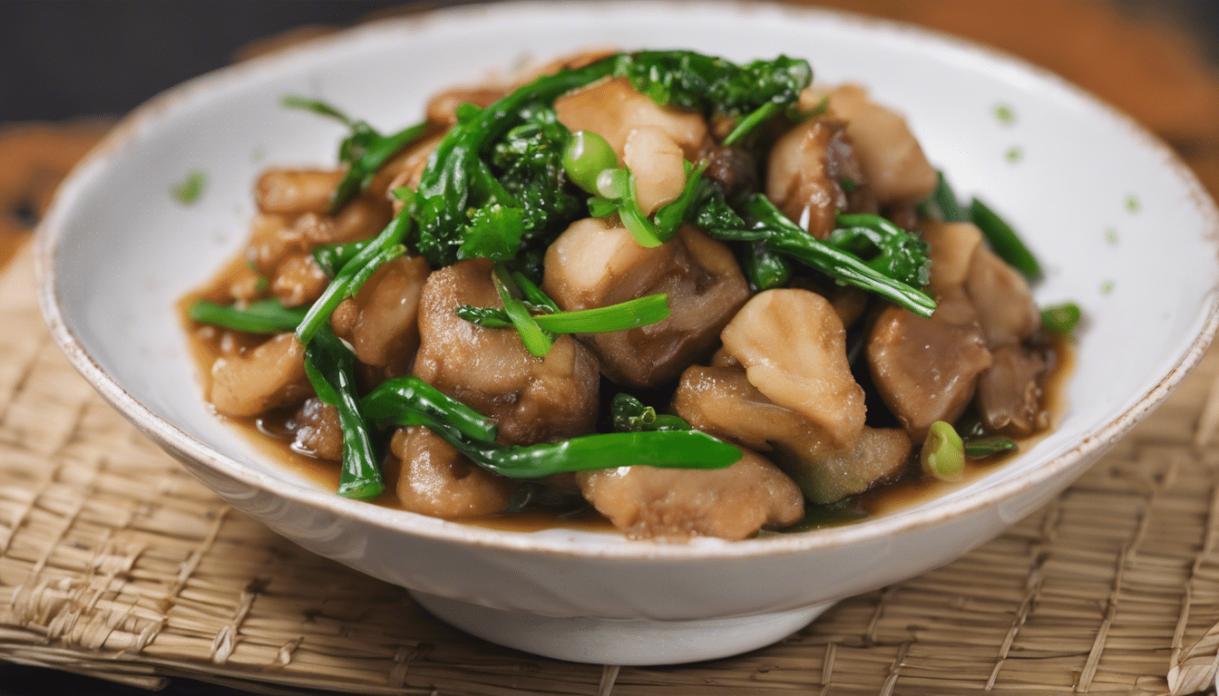 Stir-fried Komatsuna with Ginger