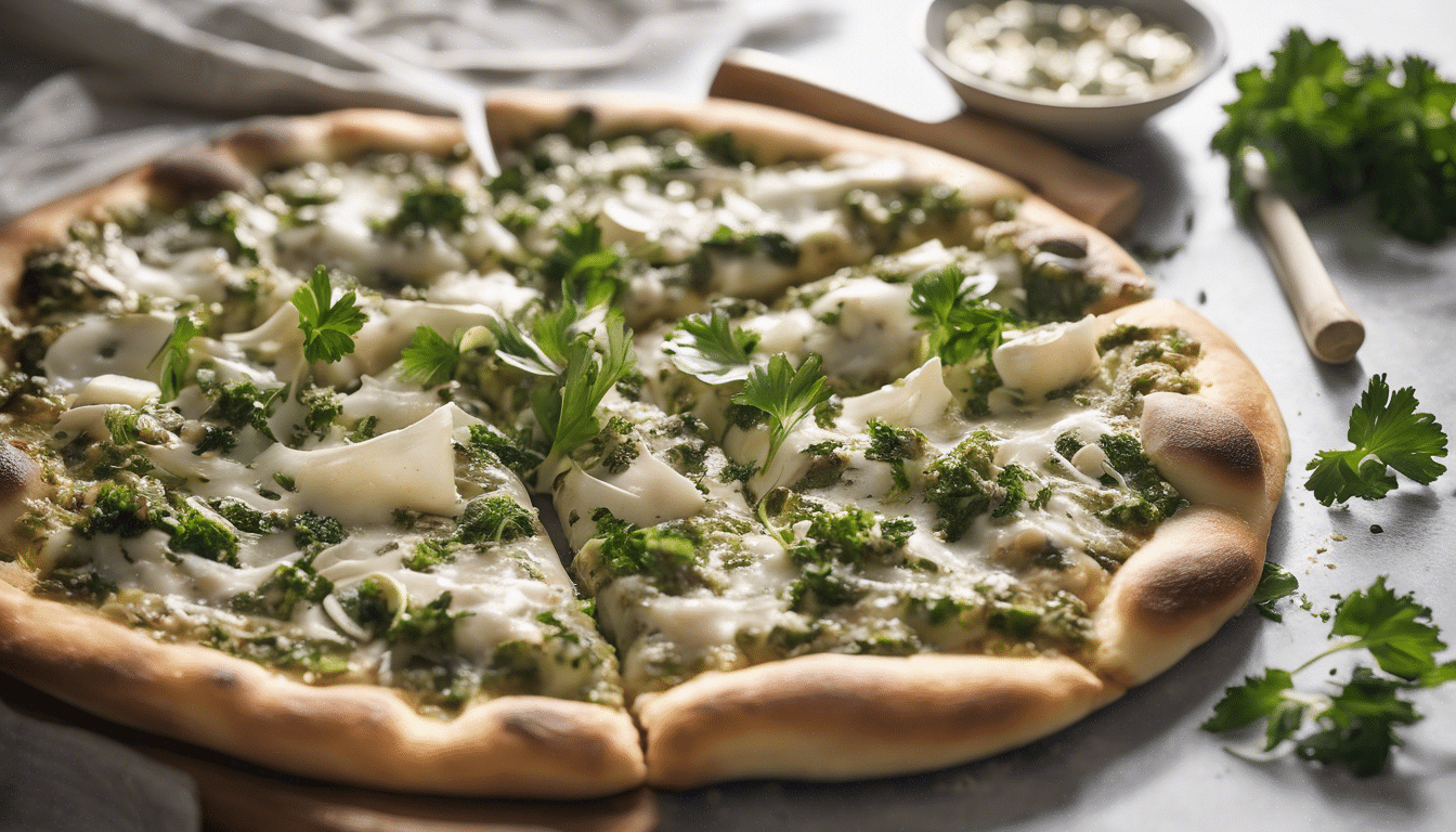 Stone Parsley and Garlic White Pizza