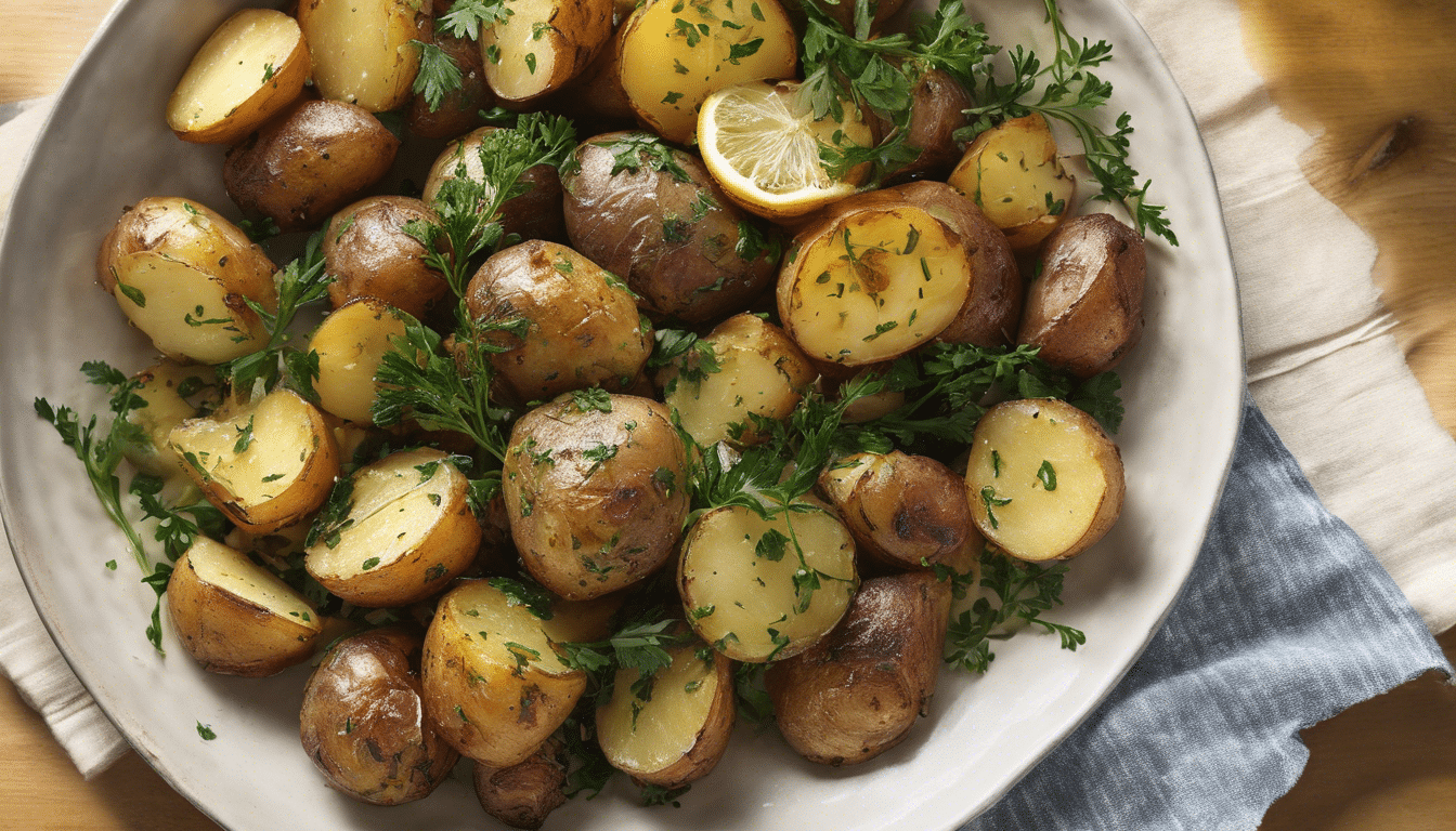 Stone Parsley and Lemon Roasted Potatoes