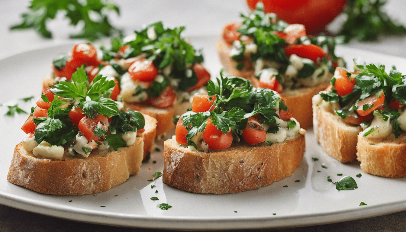 Stone Parsley and Tomato Bruschetta