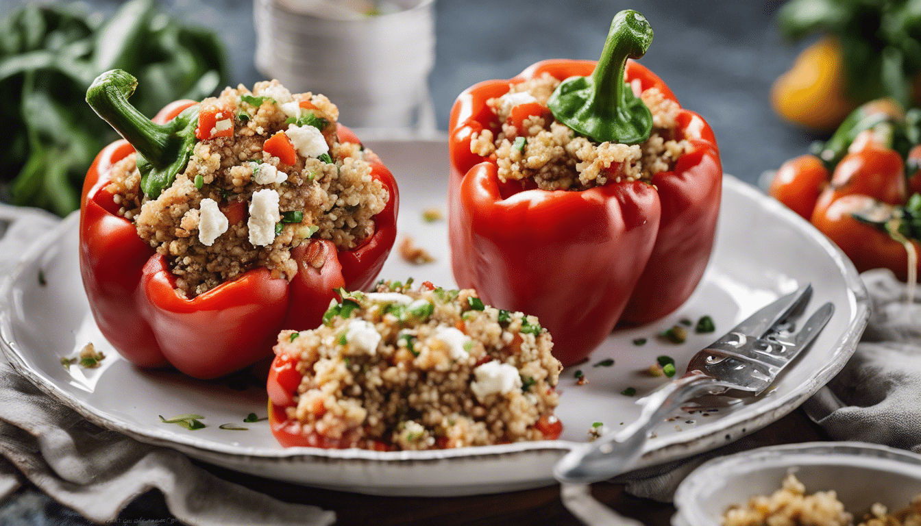 Stuffed Bell Peppers with Quinoa and Feta