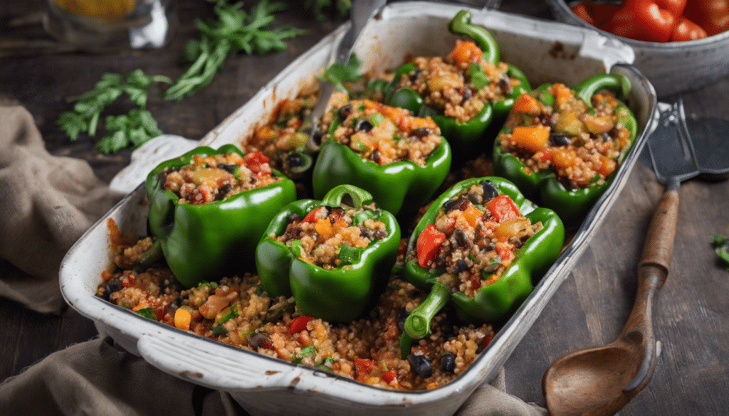 Stuffed Peppers with Quinoa and Beans