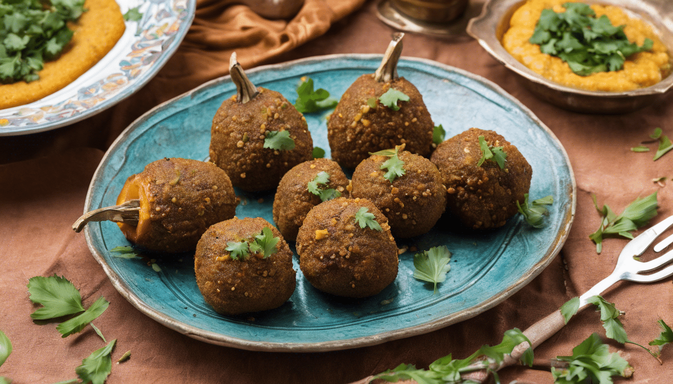 Stuffed Pumpkin Kibbeh with Smoked Tofu