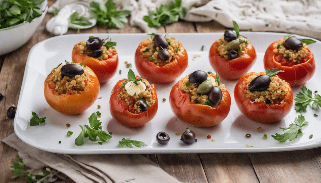 Stuffed Tomatoes with Bulgur and Olives