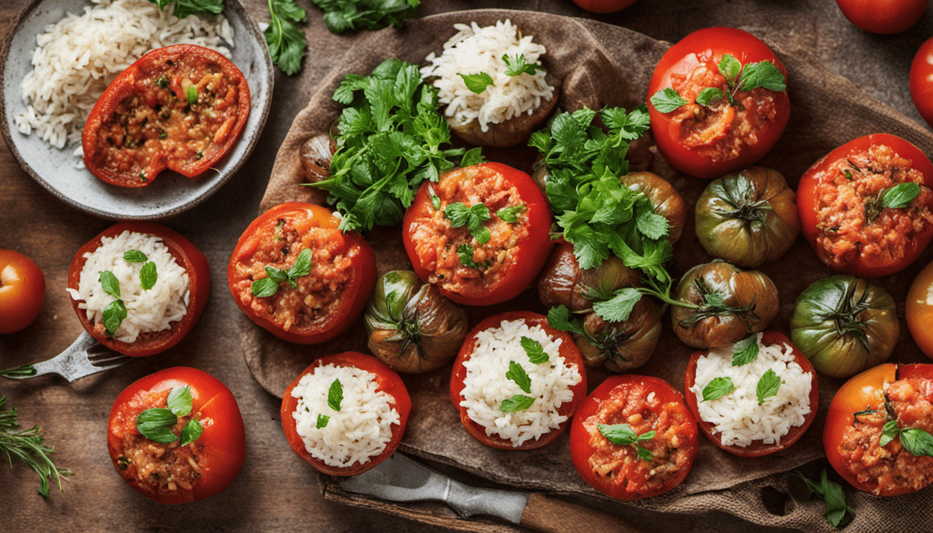 Stuffed Tomatoes with Rice and Herbs