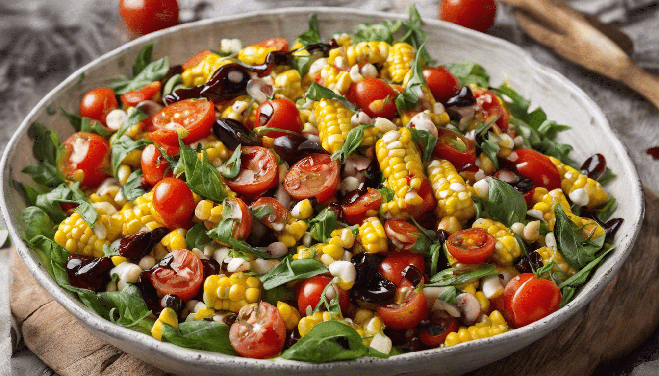 Sweet Corn Salad with Cherry Tomatoes & Balsamic Glaze